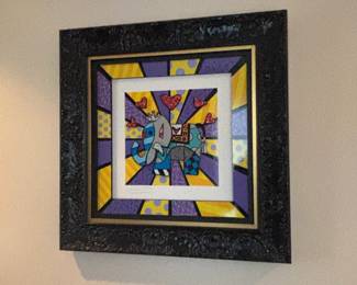 Romero Britto Blue Elephant Limited Ed