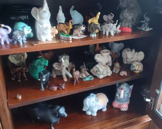 Lots of elephant figurines!