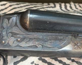 Ithaca Gun Co. Close up of engraving