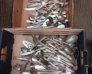 misc silverplate flatware vintage and antique