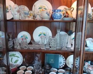 Misc glass Minton butter pats milkglass