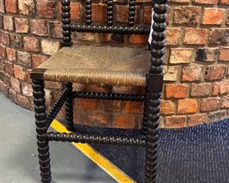 antique english bobbin corner chair