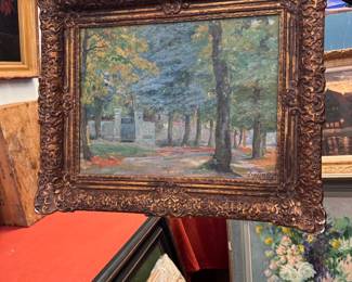 antique oil on canvas, original gilded frame