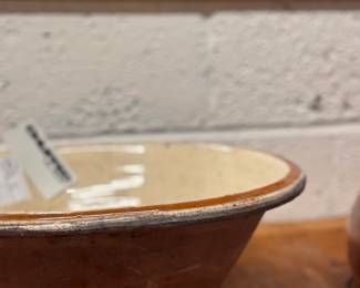 antique english pancheon bowls (dairy bowls)