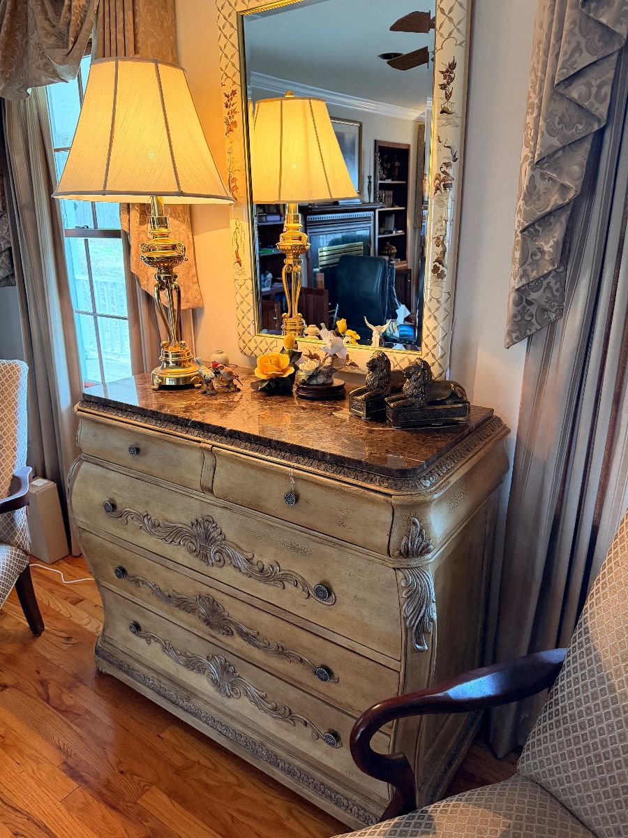 LaBarge Hand Painted Mirror