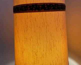 Fabulous Vintage Green Glass Scroll Lamps (2 Available)
