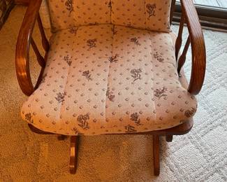 Wooden Glider Chair W/ Cushion