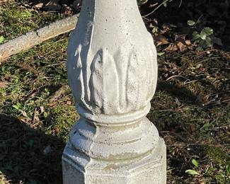 Vintage Flower Petal Concrete Birdbath