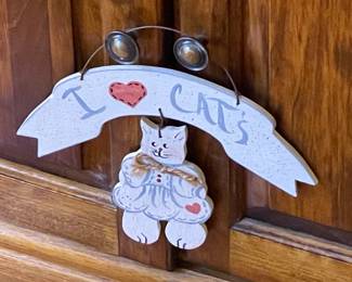 Cat Wooden Sign