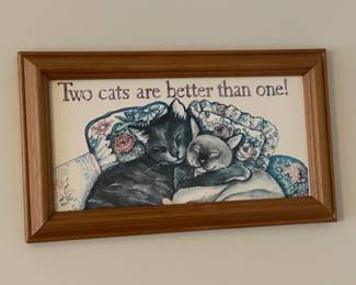 Framed Cat Artwork