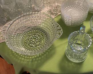 Assorted Crystal & Pressed Glass Items