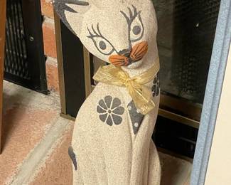 Large Vintage Cat Figurine