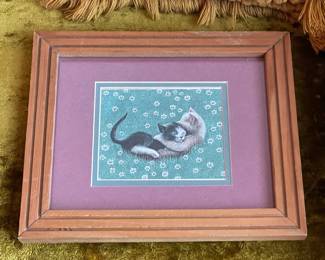 Framed Cat Artwork