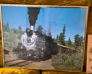 Framed Train Poster