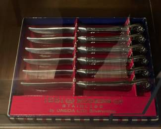 Stainless Steel Knife Set By Oneida W/ Box