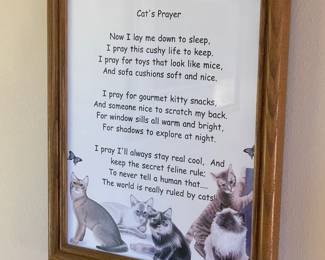 Framed Cat Prayer
