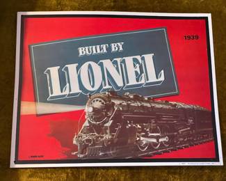 "Built By Lionel" Tin Sign