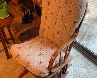 Wooden Glider Chair W/ Cushion