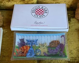 Peggy Karr Glass Plate W/ Box