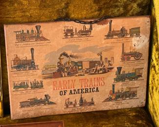 Early Trains Of America Sign