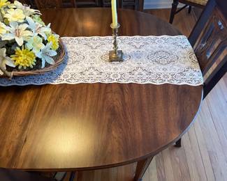 Wooden Dining Room Table Set W/ 6 Chairs