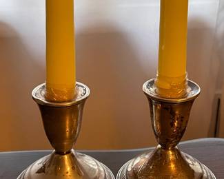 Sterling Silver Weighted Candlestick Holders