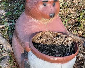 Vintage Blow Mold Bear Planter
