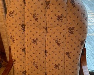 Wooden Glider Chair W/ Cushion