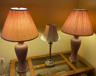 Mauve & SilverTable Lamps