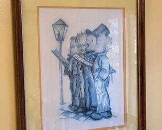 Framed Hummel Themed Artwork