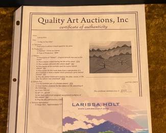 Framed & Signed Artwork By Larissa Holt W/ COA