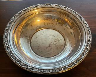 Sterling Silver "Georgian Rose" 9.5" Bowl By Reed & Barton