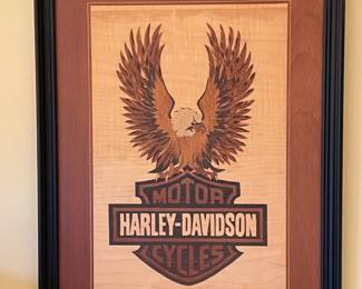 Framed Harley Davidson Motorcycles Artwork