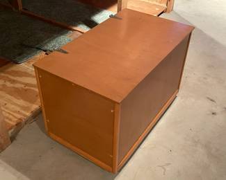 Wooden Storage Chest On Wheels