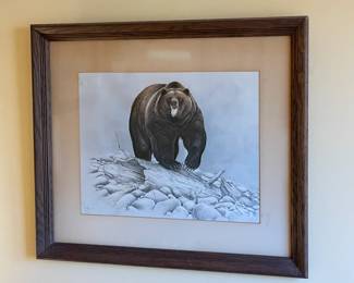 Framed Bear Artwork