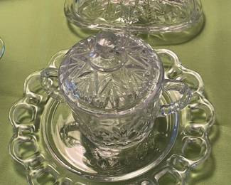 Assorted Crystal & Pressed Glass Items