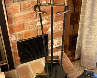Brass Fireplace Tool Set