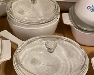 Corningware Pots W/ Glass Lids