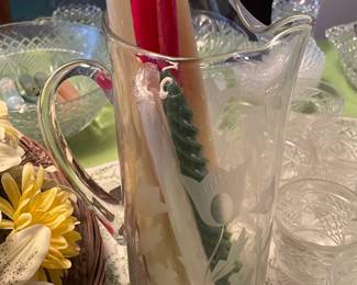 Assorted Crystal & Pressed Glass Items