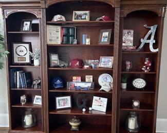 Large Solid Wood Triple Arch Bookcase Display Cabinet Brookhaven Brand