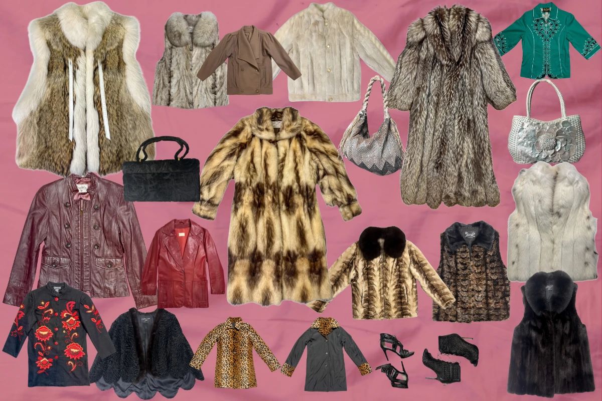  Vintage Fur Coats, Leather Jackets, Handbags & Shoes