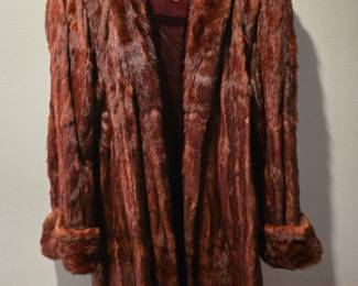 Reddish mink coat