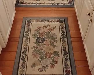 Floral kitchen throw rugs