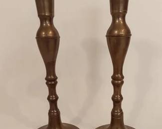 Pair of brass candlesticks