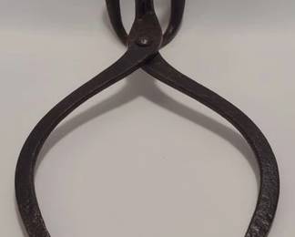 Vintage cast iron ice tongs