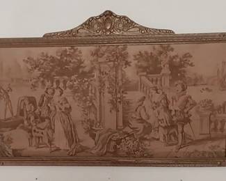 Wood framed tapestry