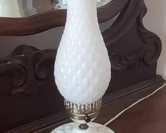 Milk glass lamp