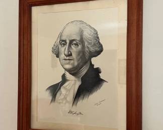 George Washington framed print