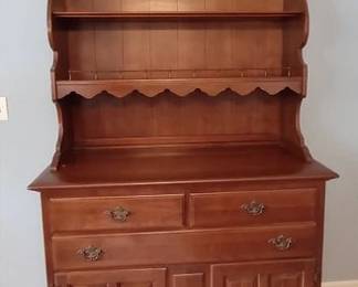 Solid cherry hutch