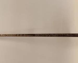 Military 19th century custom small sword blade, engraved